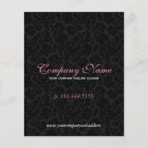 Elegant Black And White Floral Damasks 2 Flyer