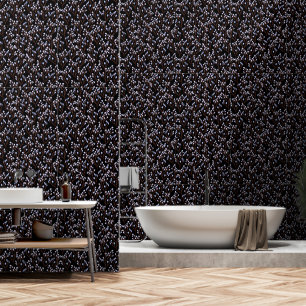 Elegant Black and White Floral Wallpaper
