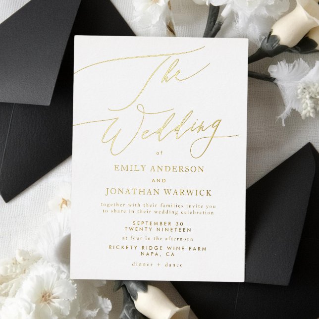 Elegant Black and White | Gold The Wedding (Creator Uploaded)