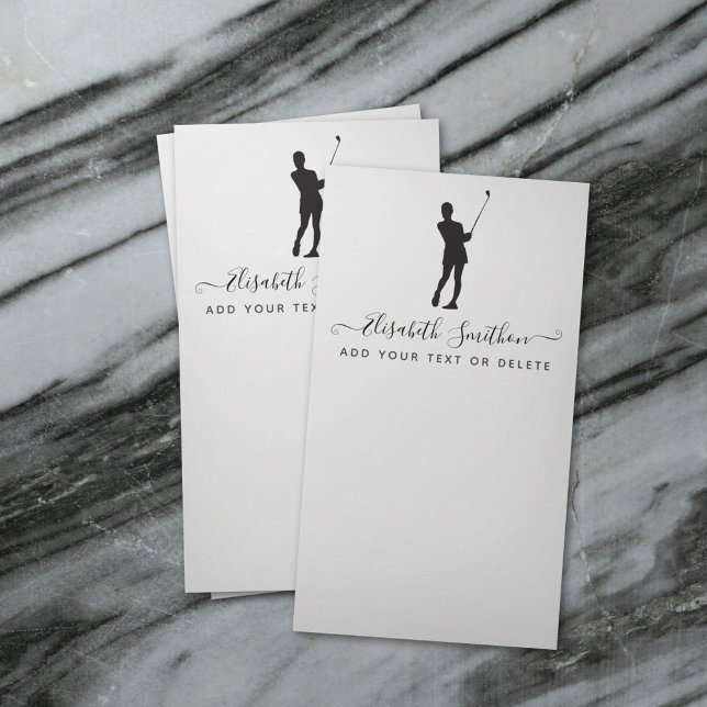  Elegant Black And White Golf Personal Stationery  Card (Creator Uploaded)