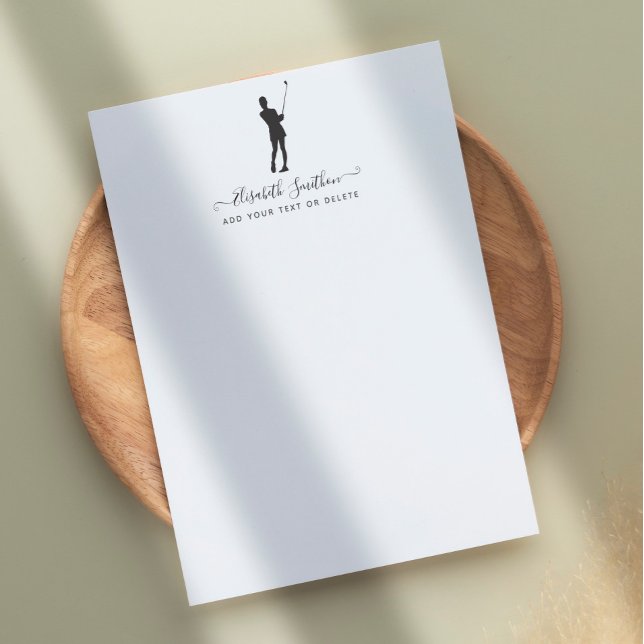  Elegant Black And White Golf Personal Stationery  Custom Letterhead (Creator Uploaded)