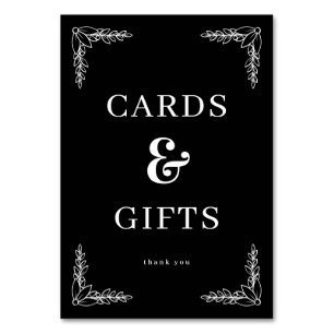 Elegant Black and White Gratitude Cards