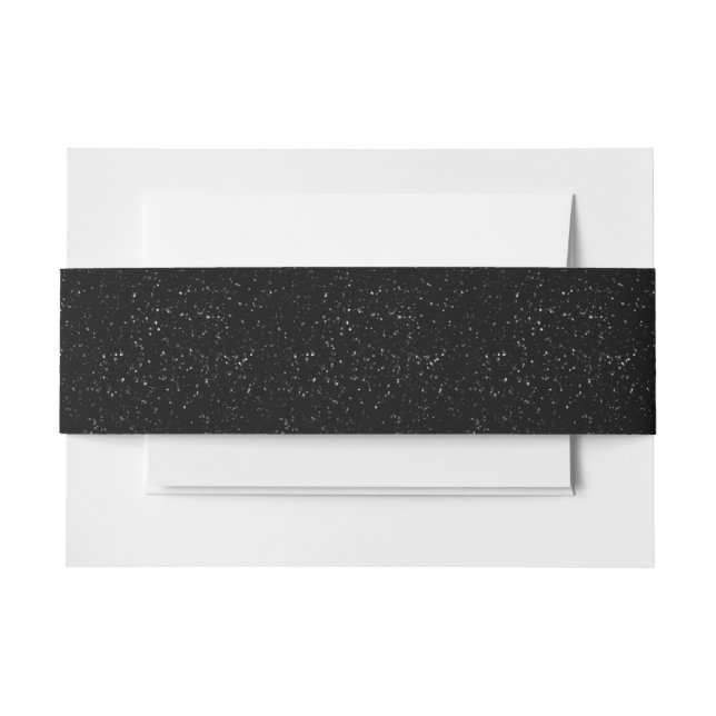 Elegant Black and White Invitation Belly Band (Front Example)