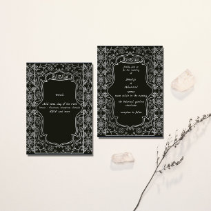 ELEGANT black and white ISLAMIC WEDDING Invitation