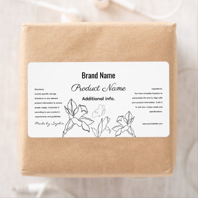 Elegant Black And White Minimal Product Label (Insitu)