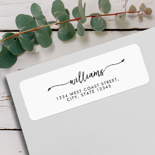 Elegant Black and White Minimalist Script Name