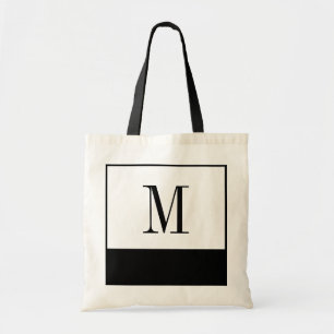 Elegant Black and White Monogram Bag