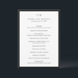 Elegant Black and White Monogram Modern Wedding Programme<br><div class="desc">Modern wedding programs featuring a clean design with serif and script fonts.</div>