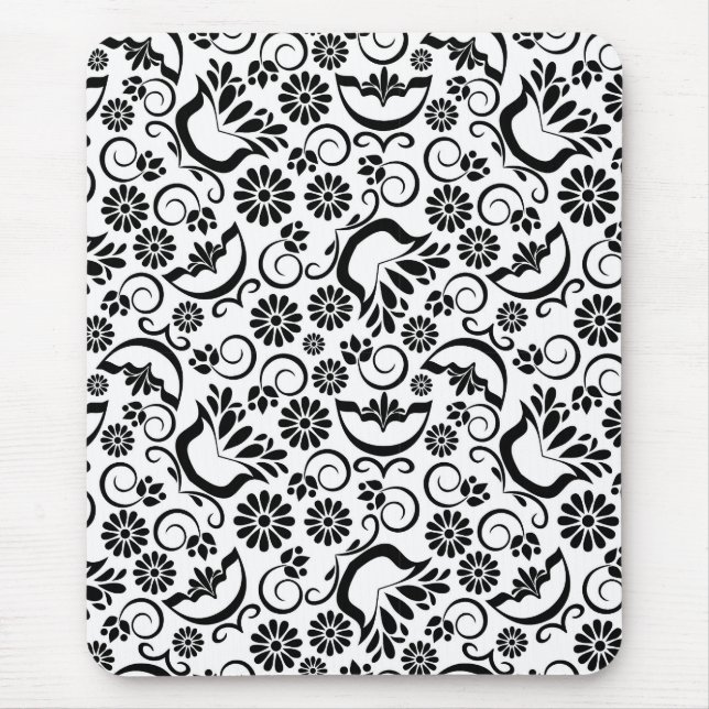 Elegant black and white mousepad (Front)