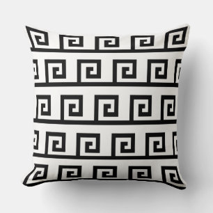 Elegant Black and White Pattern Cushion