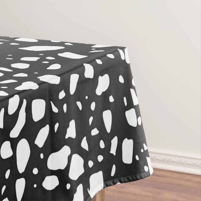 Elegant Black and White Pattern | Modern Tablecloth (In Situ)
