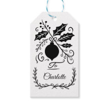 Elegant Black and White Personalised Christmas 