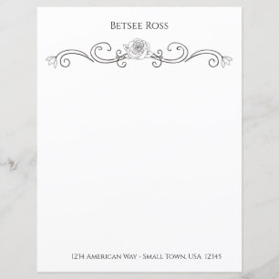 Elegant Black and White Personalised Stationery