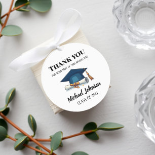 Elegant Black and White Personalized Graduation La