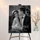 Elegant Black and White Photo Wedding Welcome