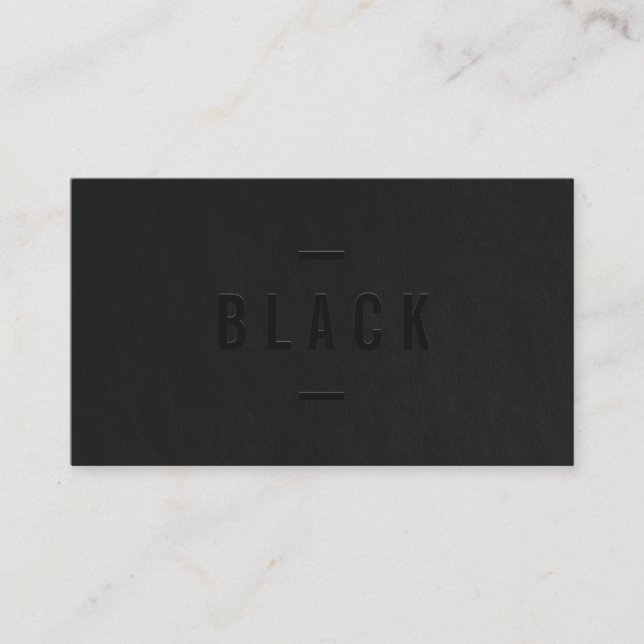 Elegant black and white professional modern simple business card (Front)