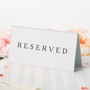 Elegant Black And White Reserved