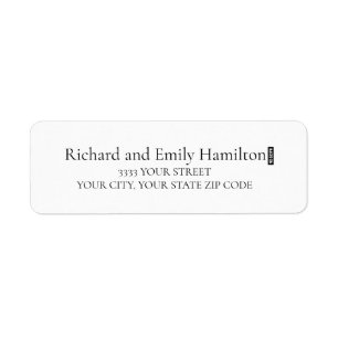 Elegant Black and White Return Address