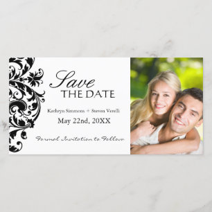 Elegant Black and White Save The Date
