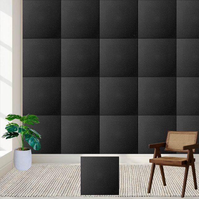 Elegant Black and White Starry Night  Tile (Elegant Black and White Starry Night Ceramic Tile)