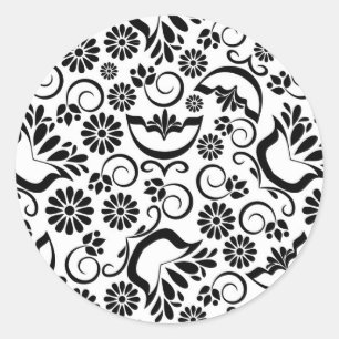 Elegant black and white  Sticker