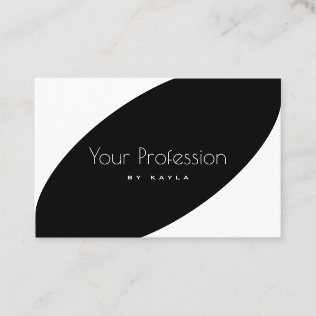 Elegant Black and White Style Professional Modern Business Card (Front)
