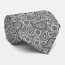 Elegant Black And White Vintage Paisley