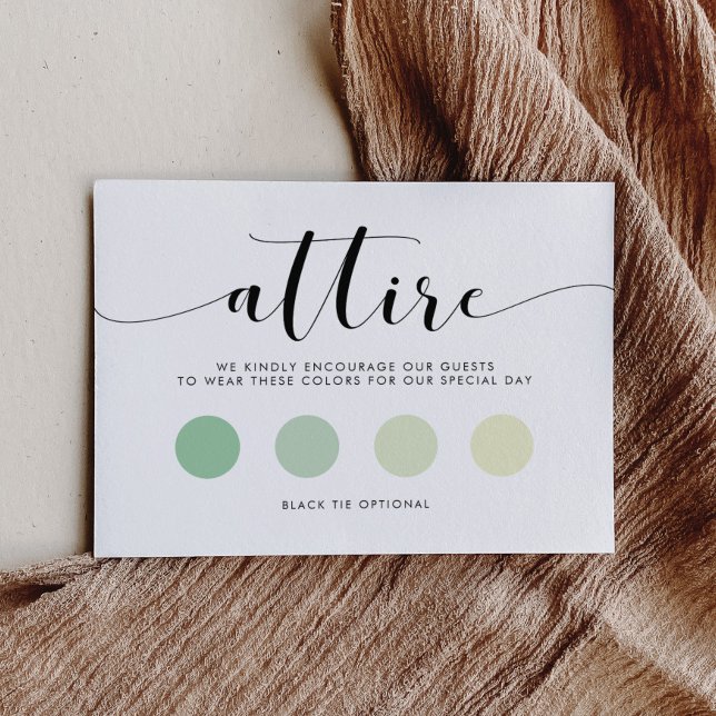 Elegant black and white Wedding attire Enclosure Card (Creator Uploaded)