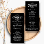 Elegant Black And White Wedding Ceremony Programs Rack Card<br><div class="desc">Elegant Black And White Wedding Ceremony Programs.</div>