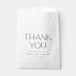 Elegant Black and White Wedding Favour Bags
