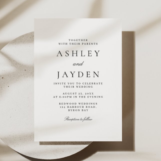 Elegant Black And White Wedding Invitation (Creator Uploaded)