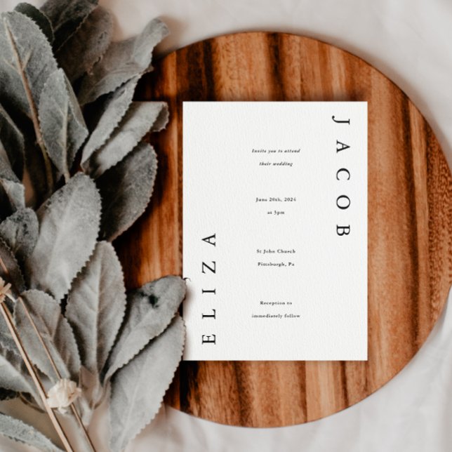 Elegant Black and White Wedding Invitation (Creator Uploaded)