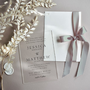 Elegant Black and White Wedding Invitation