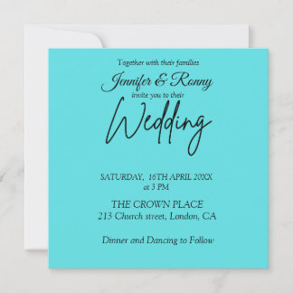 Elegant Black and White Wedding Invitation