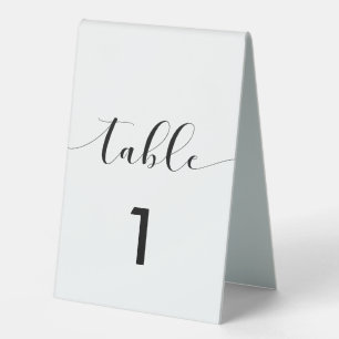 Elegant black and white wedding number