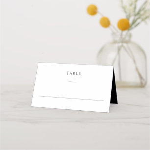 Elegant Black And White Wedding Place Card