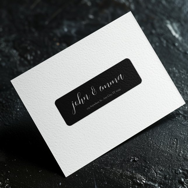 Elegant Black and White Wedding Theme (Create a custom sticker to stick on your envelope)