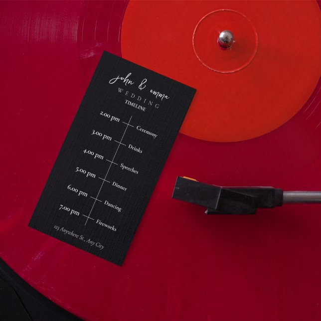 Elegant Black and White Wedding Theme Programme (Creator Uploaded)