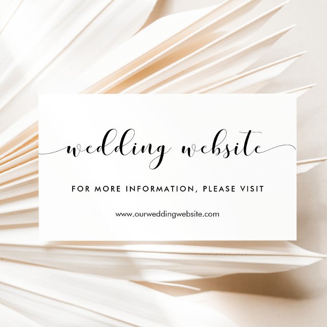 Elegant black and white wedding website card (Creator Uploaded)