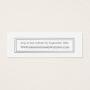 Elegant Black and White Wedding Website Mini Card