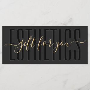 Elegant Black Beautician Esthetician Gift Card