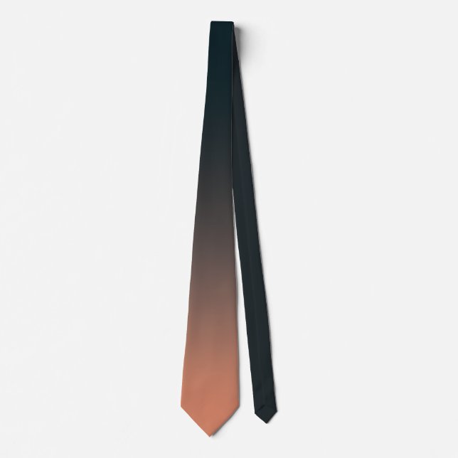 Elegant Black Beige Colourful Ombre Gradient Tie (Front)