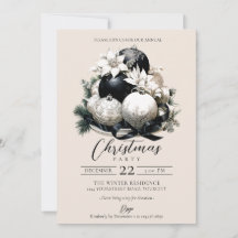 Elegant black beige ivory Christmas party