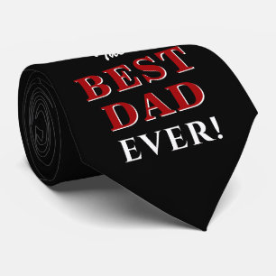 Elegant Black Best Dad Ever Father`s Day Tie