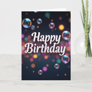 Elegant Black Birthday Card