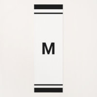 Elegant Black Border Script Monogram Letter 