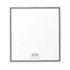 Elegant Black Border Two Initials Monogram