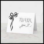 Elegant Black Bow Bridal Shower Thank You Card<br><div class="desc">Gratitude is an art form, and this Elegant Black Bow Thank You Card offers a refined way to express appreciation. Designed with a graceful hand-painted ribbon and sophisticated typography, this card embodies timeless elegance, making it perfect for sending heartfelt thanks after a bridal shower, wedding, or any special gathering. Ideal...</div>