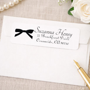 Elegant Black Bow Classy Handwriting