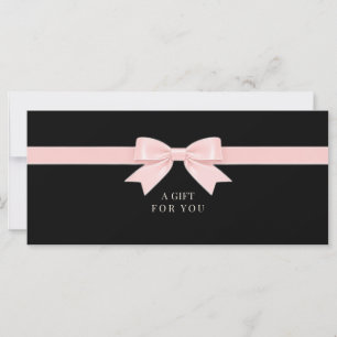 Elegant Black Bow Gift Certificate